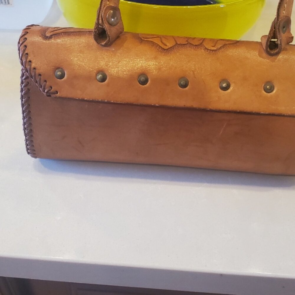 Vintage tooled western handbag - Picture 9 of 9